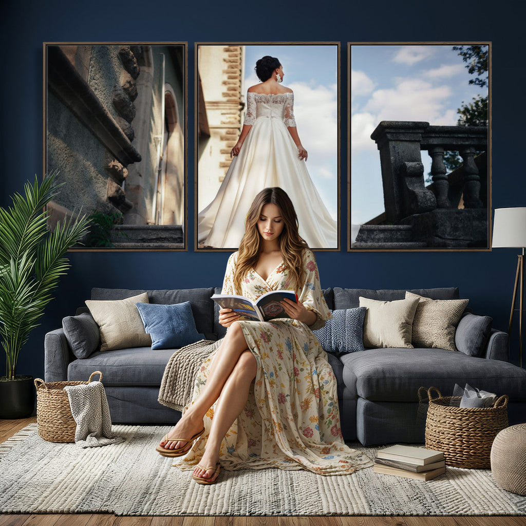 Custom 3 Panel Canvas Print, Personalized Photo Split Wall Art Set