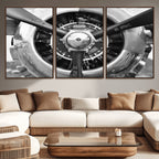 Vintage Airplane Wall Art Canvas Print