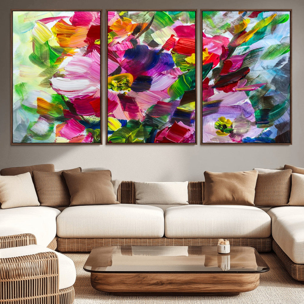 Oil Flower Abstract Canvas Print