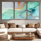 Colorful Marble Fluid Effect Canvas Wall Art Print