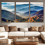Mountains Forest Autumn Wall Art Canvas Print