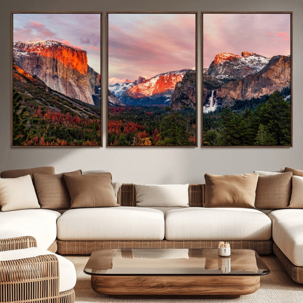 Yosemite Half Dome Wall Art Canvas Print El Capitan