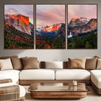 Yosemite Half Dome Wall Art Canvas Print El Capitan