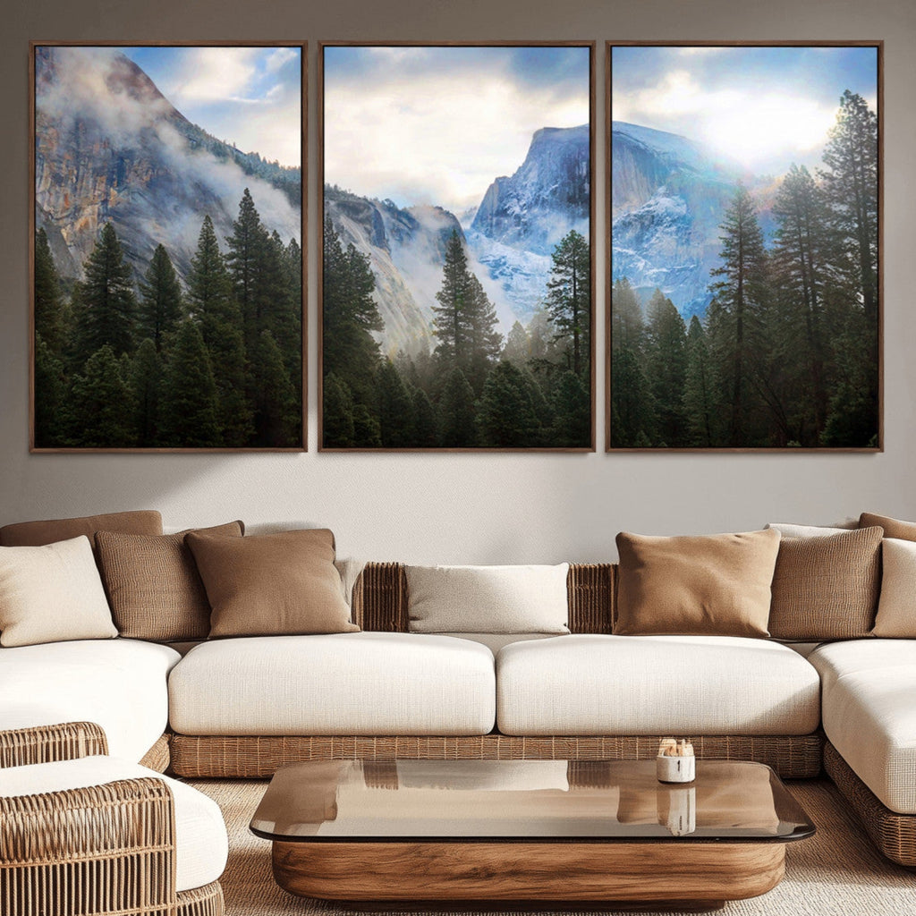 Half Dome Yosemite California Wall Art Canvas Print El Capitan