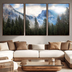 Half Dome Yosemite California Wall Art Canvas Print El Capitan