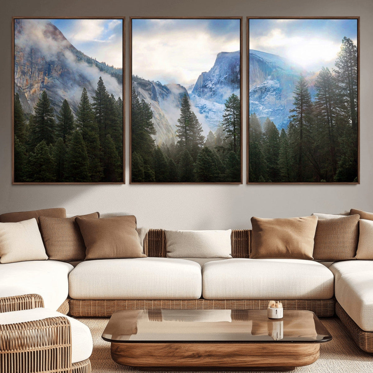 Half Dome Yosemite California Wall Art Canvas Print El Capitan