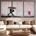 Banksy Wall Art Canvas Print | Framed Graffiti Street Art Picture