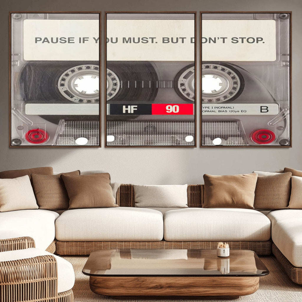 Music Cassette Iconic Wall Art Canvas Print