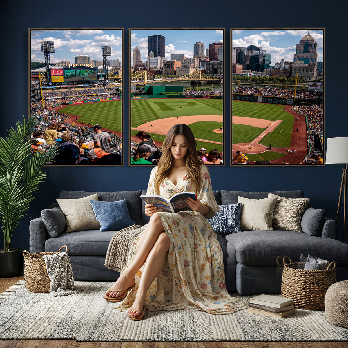 Pittsburgh Pirates Baseball Team Print, PNC Park Stadium