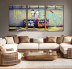Banksy Life is Short Wall Art, Iconic Graffiti Street Art Canvas Print