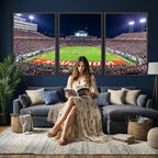 Wolfpack Football Team Print, Raleigh Carter-Finley Stadium