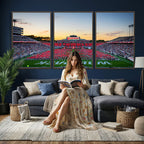 NC State Wolfpack Football Team Print Wall Art, Raleigh