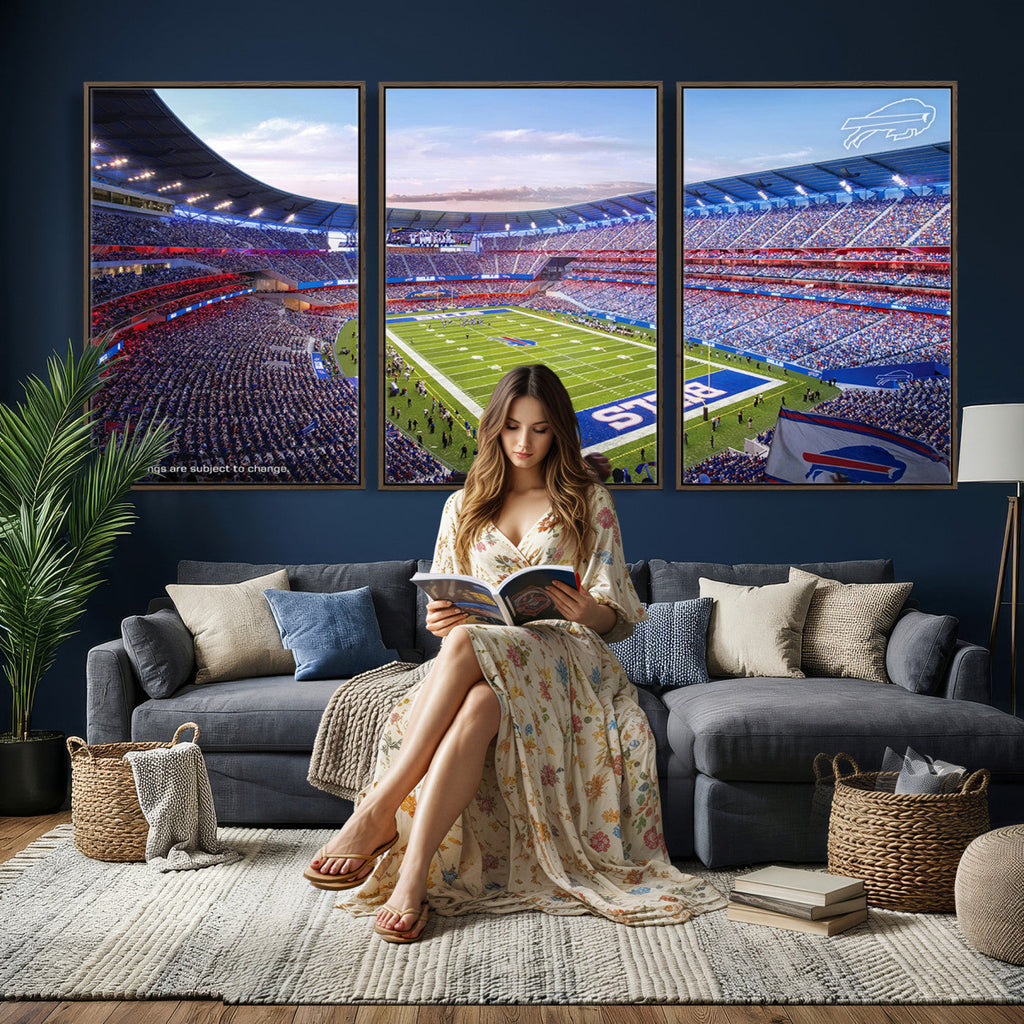 Buffalo Bills Football Team Print Canvas, Buffalo Highmark Stadium