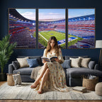 Buffalo Bills Football Team Print Canvas, Buffalo Highmark Stadium