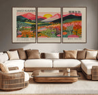 Yayoi Kusama 1986 Wall Art Print, Wabi Sabi Japanese Vibrant Abstract Landscape Canvas