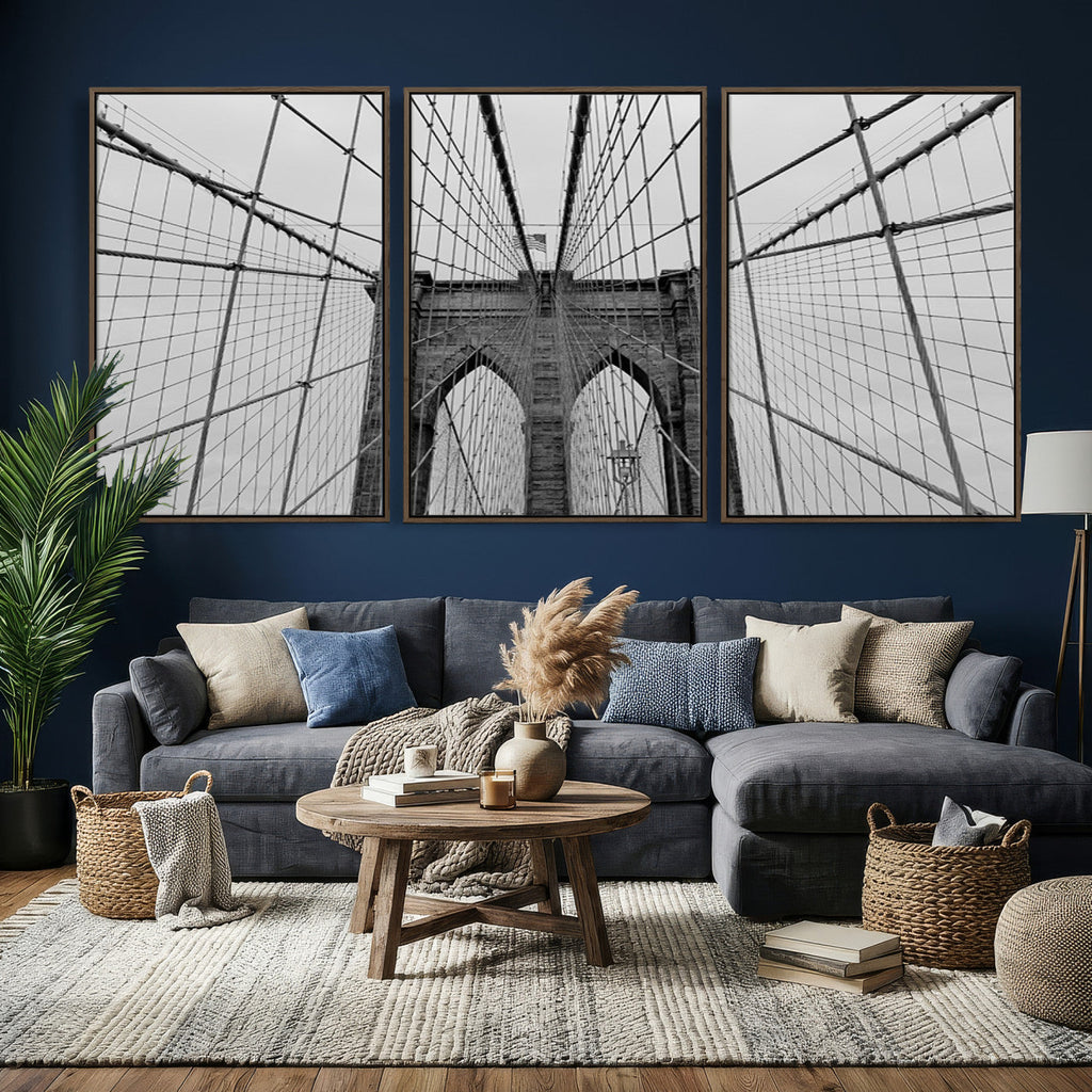 Large Brooklyn Bridge Wall Art Canvas Print