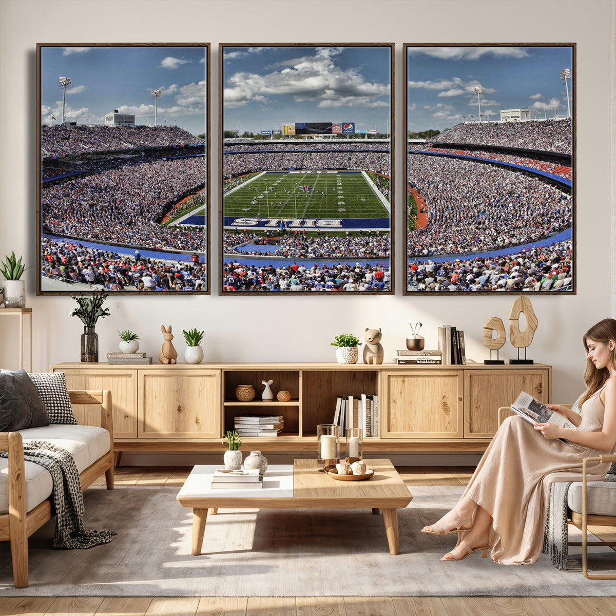 Buffalo Bills Highmark Stadium Wall Art Canvas Print, Bills Game Day Decor