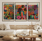 Framed Yayoi Kusama 1986 Wall Art Print | Japanese Wall Art, Wabi Sabi Abstract Landscape