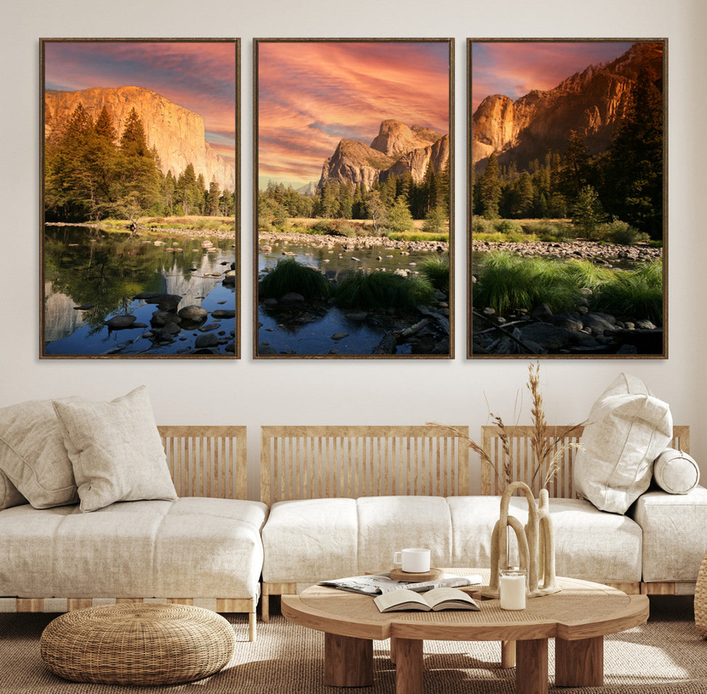 Yosemite Valley Wall Art, El Capitan Sunset Canvas Print