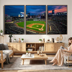 Target Field Wall Art Canvas Print, Baseball Stadium Scene