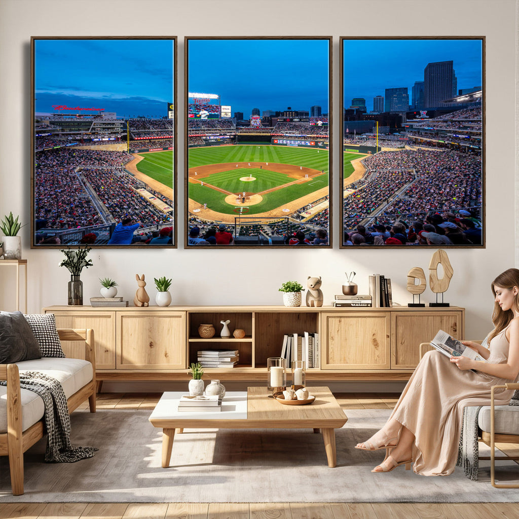 Target Field Stadium Wall Art Canvas Print, Minnesota Twins