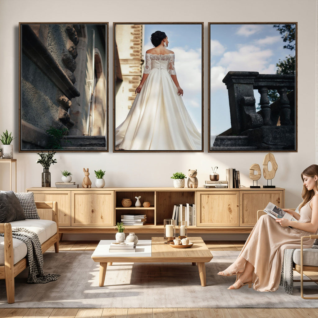 Custom 3 Panel Canvas Print, Personalized Photo Split Wall Art Set