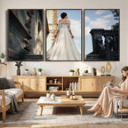 Custom 3 Panel Canvas Print, Personalized Photo Split Wall Art Set