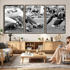 American Football Player Wall Art Canvas Print