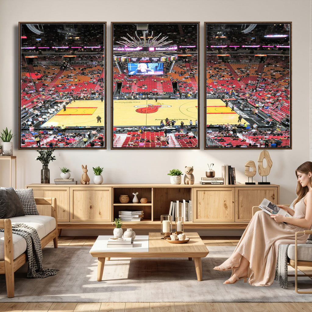 Miami Heat Basketball Team Print Wall Art, Kaseya Center