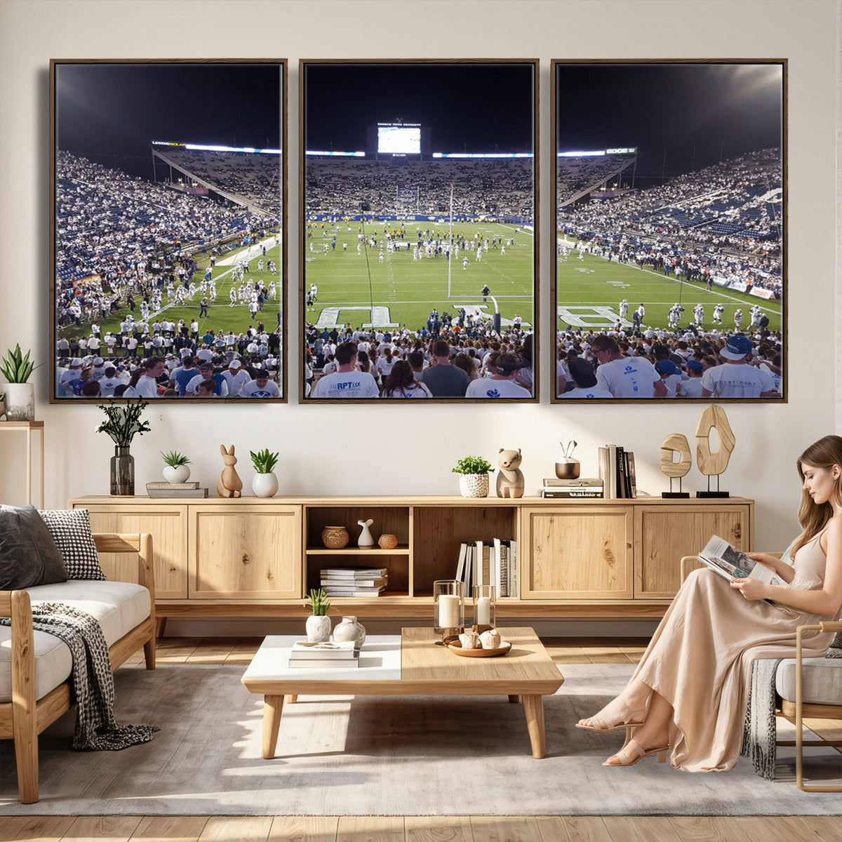 Brigham Young University Cougars Football Print Canvas