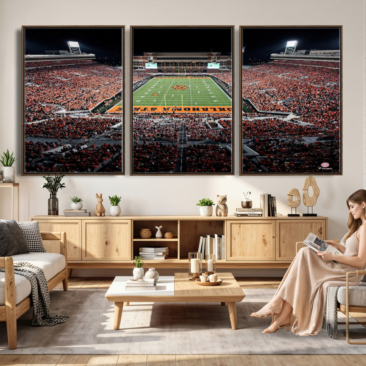 Boone Pickens Stadium Wall Art Oklahoma State Cowboys Print