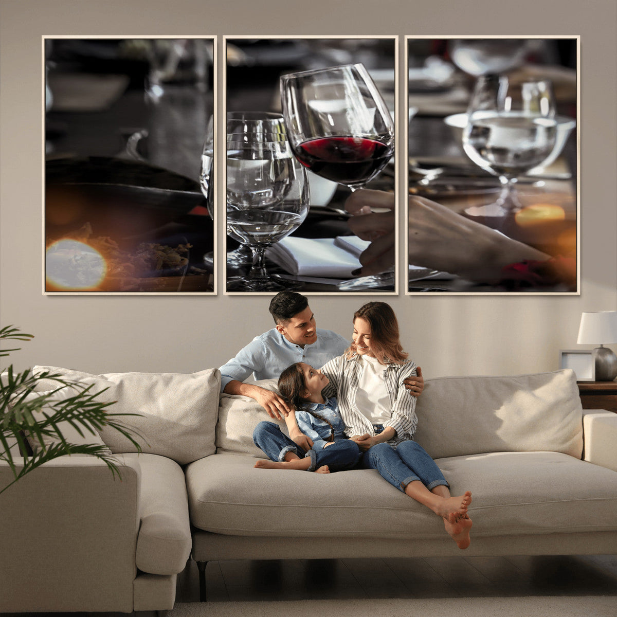 Red Wine and Glass Canvas Print