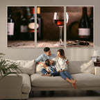 Red Wine and Bottle Canvas Print