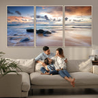 Serene Weather On The Beach Wall Art Canvas Print