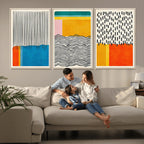 Canvas Print Wall Art Abstract Illustration Art Boho, Framed Abstract Boho Art