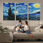 Vincent Van Gogh The Starry Night Abstract Wall Art Canvas Print