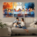 Abstract Watercolor The Last Supper Wall Art