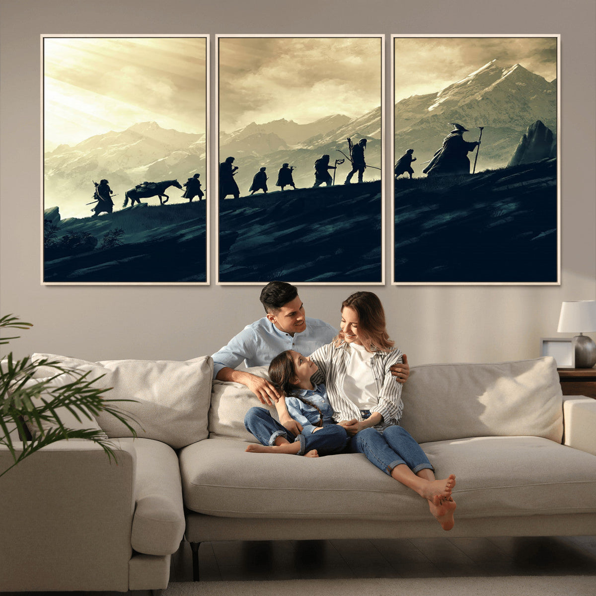 Fellowship Journey Wall Art | Fantasy Adventure Canvas Print