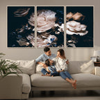 Pink Peonies Flowers Large Canvas Art Print