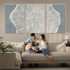 Abstract Tree Ring Wall Art Canvas Print, Framed and Ready to Hang