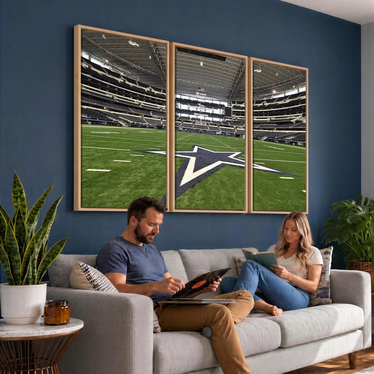 Dallas Cowboys Football Team Print - Arlington AT&T Stadium