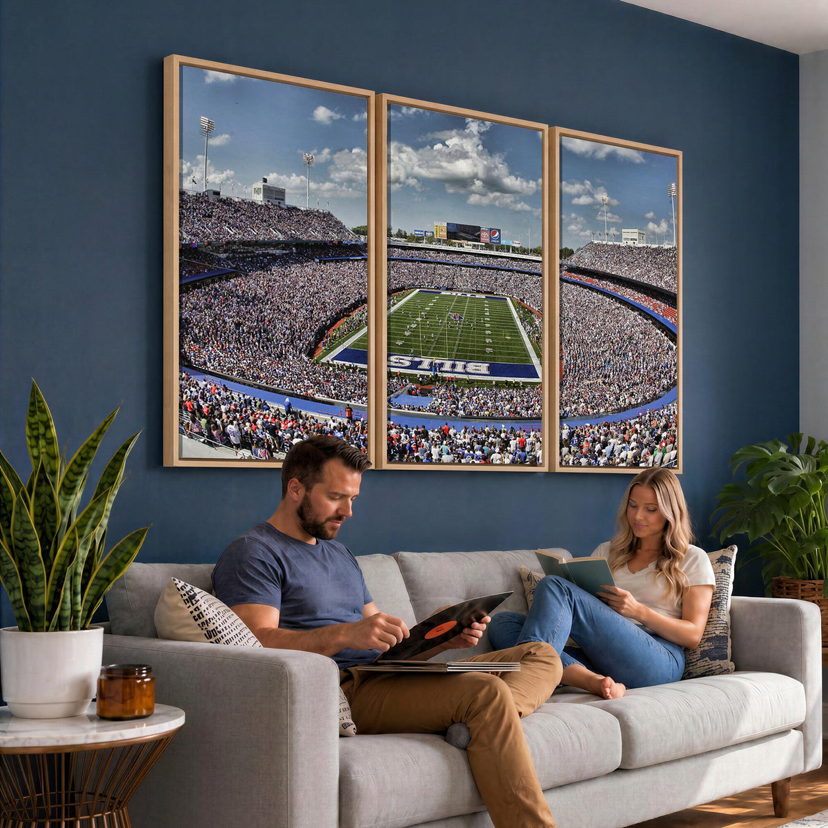 Buffalo Bills Highmark Stadium Wall Art Canvas Print, Bills Game Day Decor