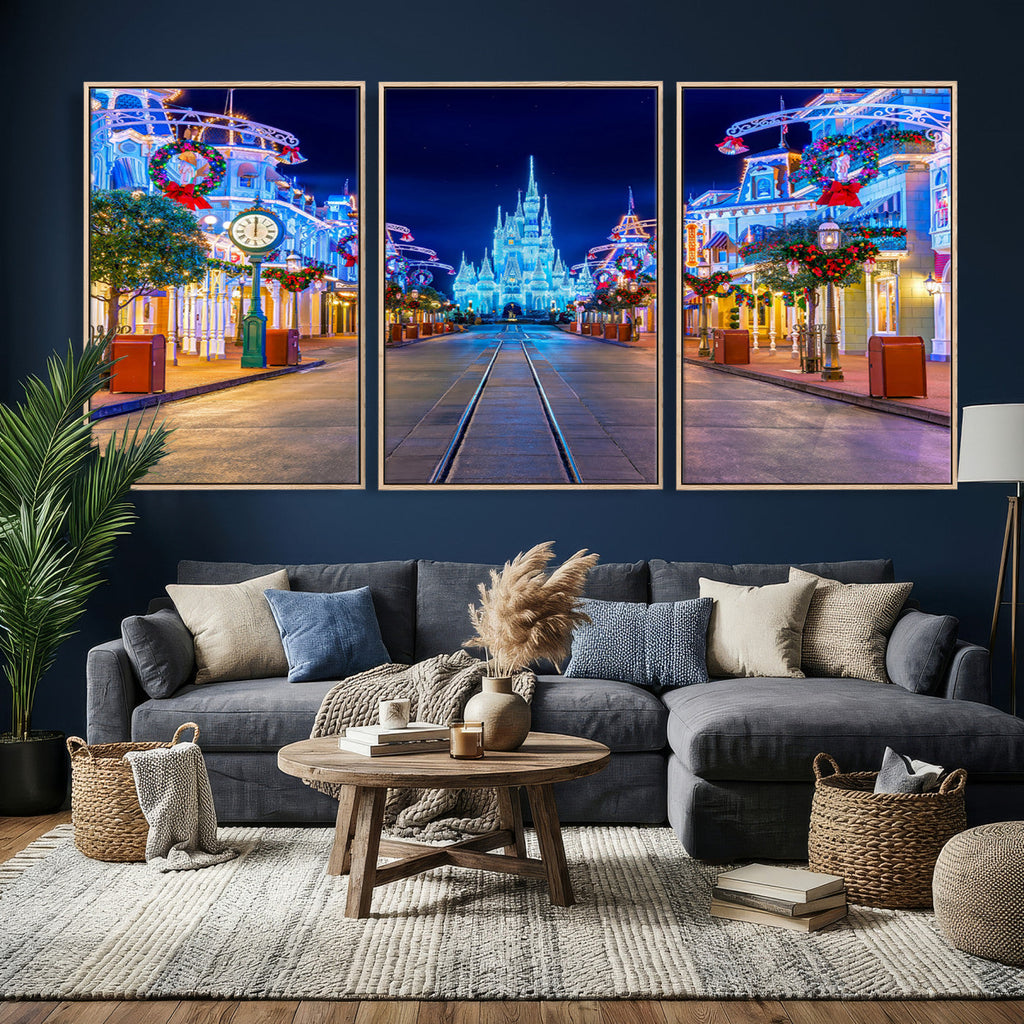 Disney Castle Wall Art | Large Magic Kingdom Canvas Artwork