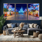 Disney Castle Wall Art | Large Magic Kingdom Canvas Artwork