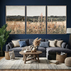 Rustic Field Landscape Wall Art Print, Giclee Canvas Wall Art