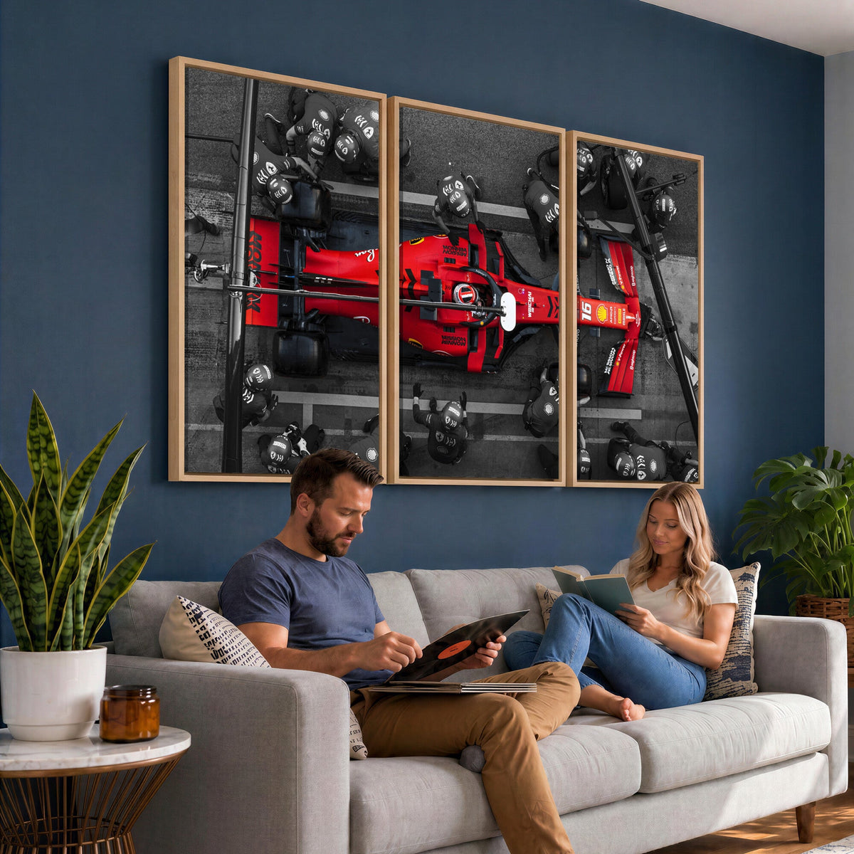 Ferrari Pit Stop Canvas Wall Art | Precision and Speed