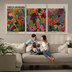 Framed Yayoi Kusama 1986 Wall Art Print | Japanese Wall Art, Wabi Sabi Abstract Landscape