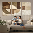 Wabi Sabi Geometric Wall Art | Abstract Modern Minimalist Canvas Print
