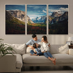 Yosemite National Park Wall Art Canvas Print, Framed El Capitan Mountain Landscape