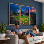 Target Field Wall Art Canvas Print, Baseball Stadium Scene